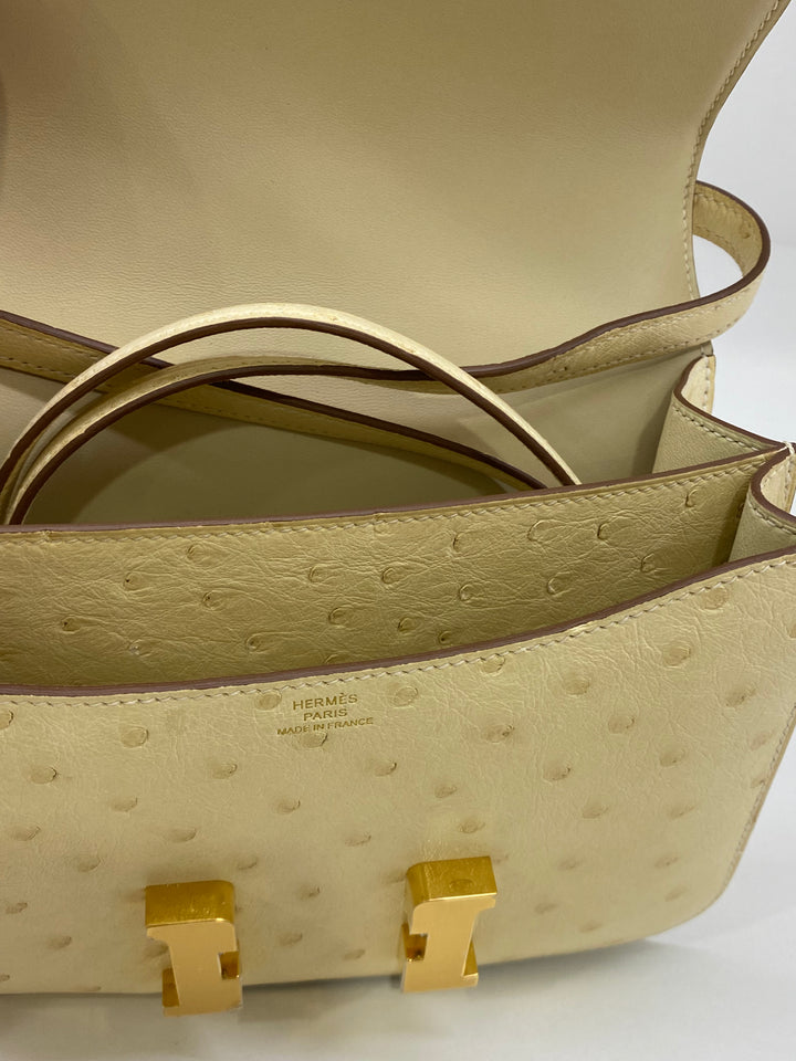 Hermes Constance 18 Vanille Ostrich GHW PH Luxury Consignment
