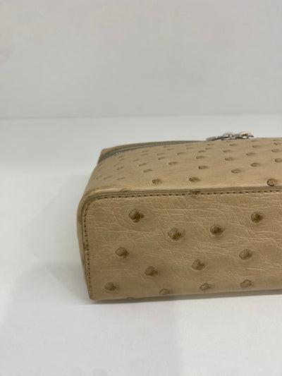 Loro Piana L19 Pouch Ostrich Beige SHW
