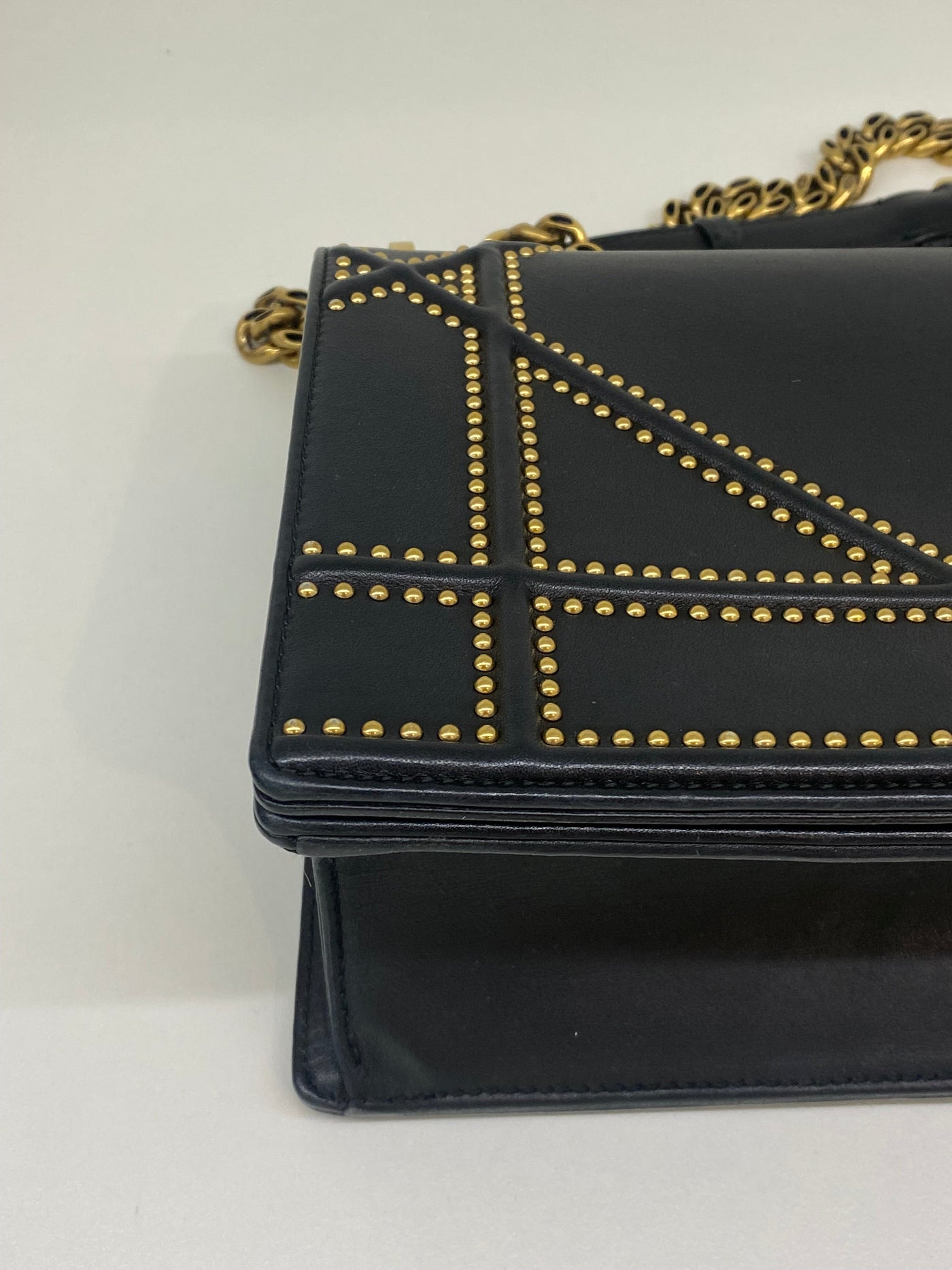 Dior Diorama Medium Black with gold studs