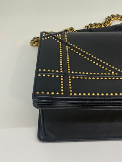 Dior Diorama Medium Black with gold studs