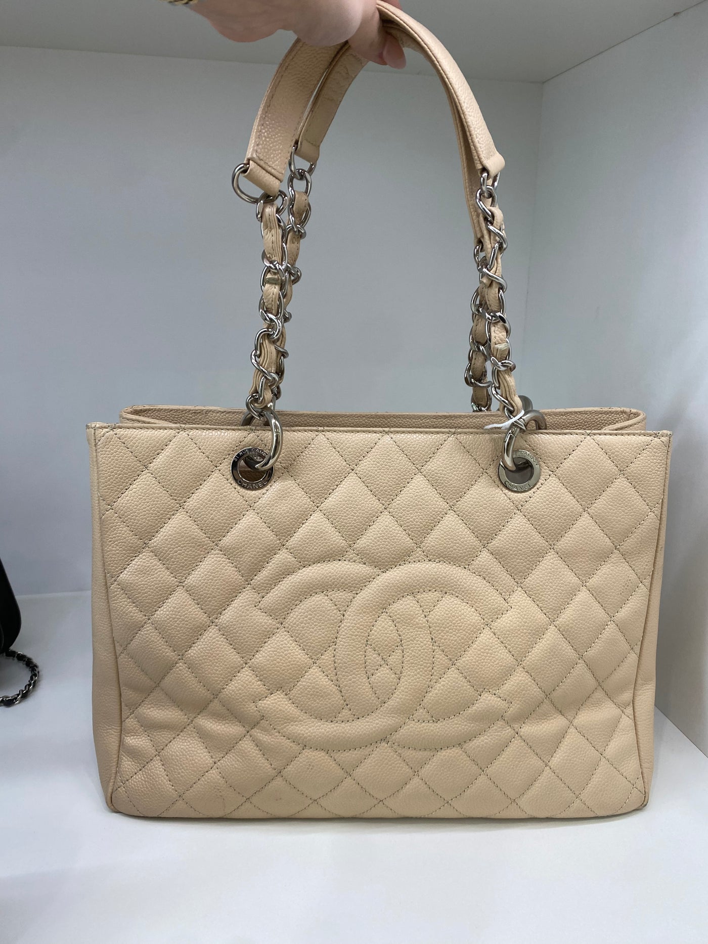 Chanel GST Tote Beige Caviar