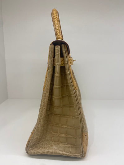 Hermes Kelly 32 Limited Edition - Ghillies, Lizard, Ostrich & Alligator 2012
