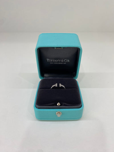 Tiffany & Co. T Diamond Wire Ring White Gold size 7