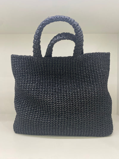 Prada Tote Black Raffia