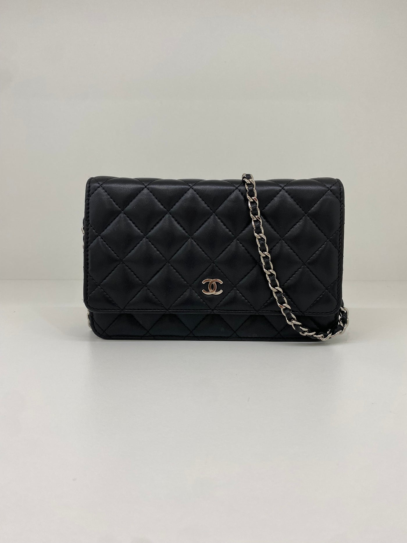 Chanel WOC Black Lambskin SHW