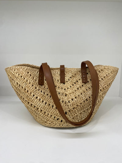 Saint Laurent Panier Raffia Tote