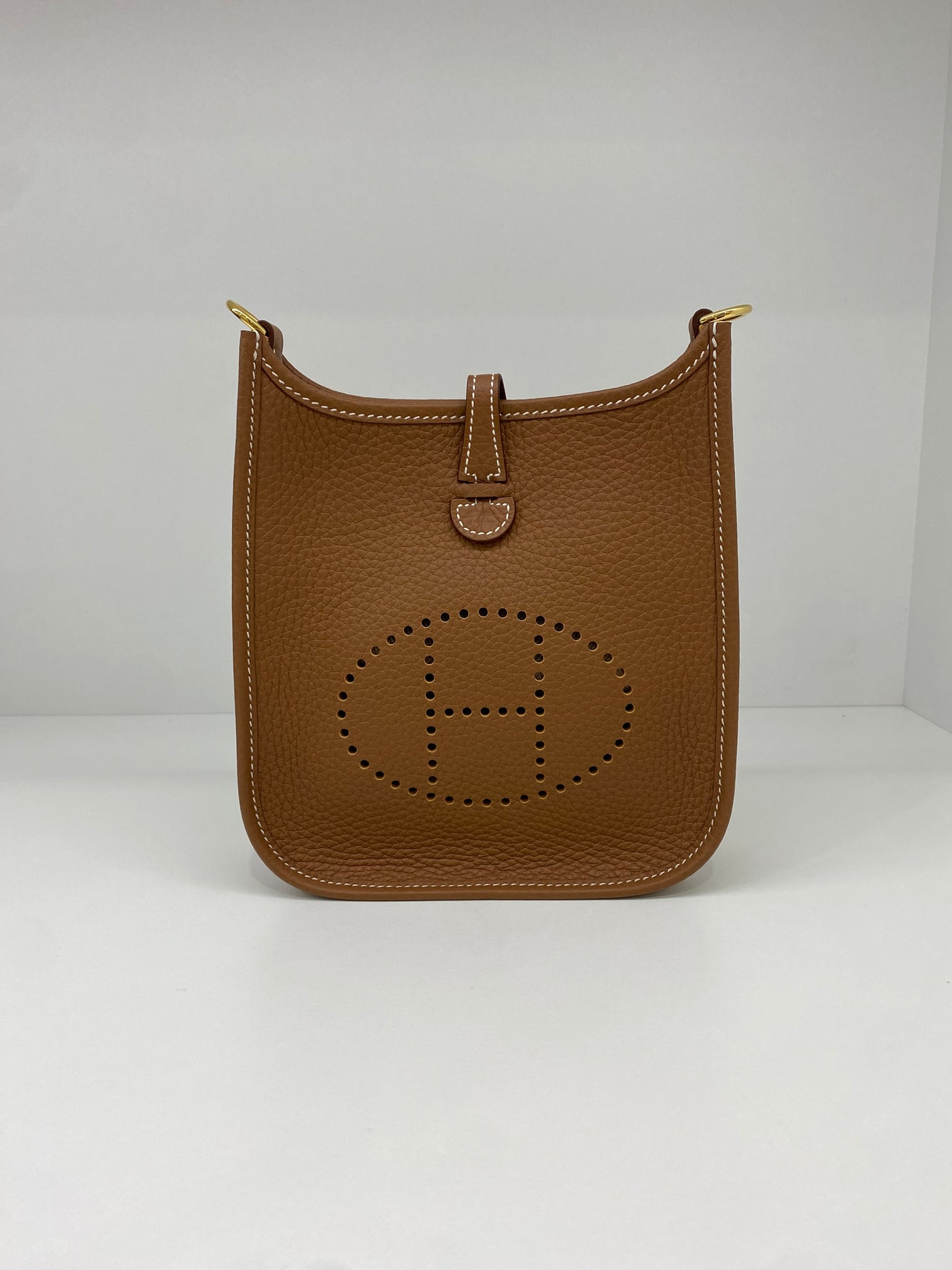 Hermès Mini Evelyne Gold Togo GHW