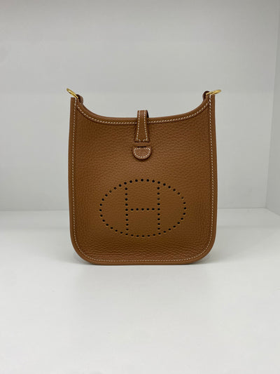 Hermès Mini Evelyne Gold Togo GHW