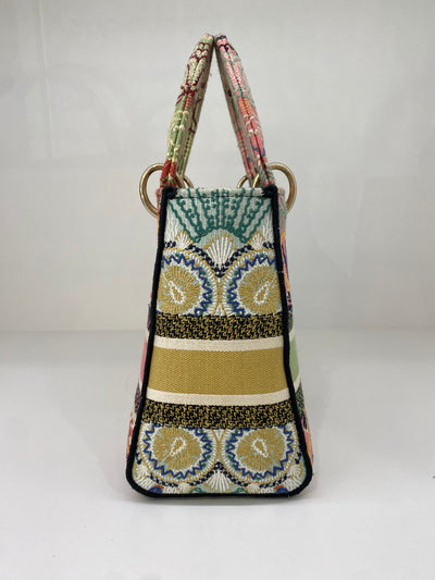 Christian Dior Lady Dior Medium Multicolor Canvas (Limited Edition)