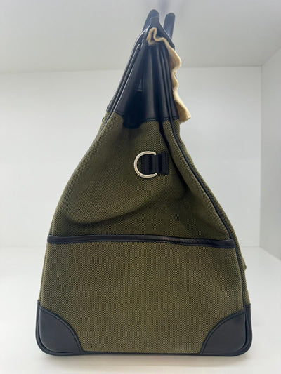 Hermès Cargo HAC Birkin 40 Military Green and Black box leather Bag