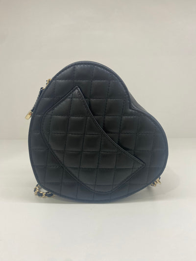 Chanel Heart Bag - Large Black CGHW 2022