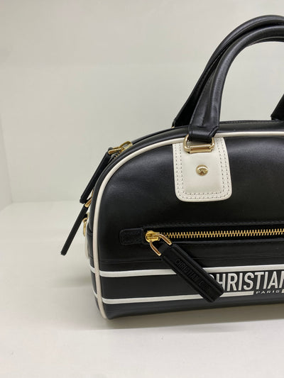 Christian Dior Bowling Bag - White & Black