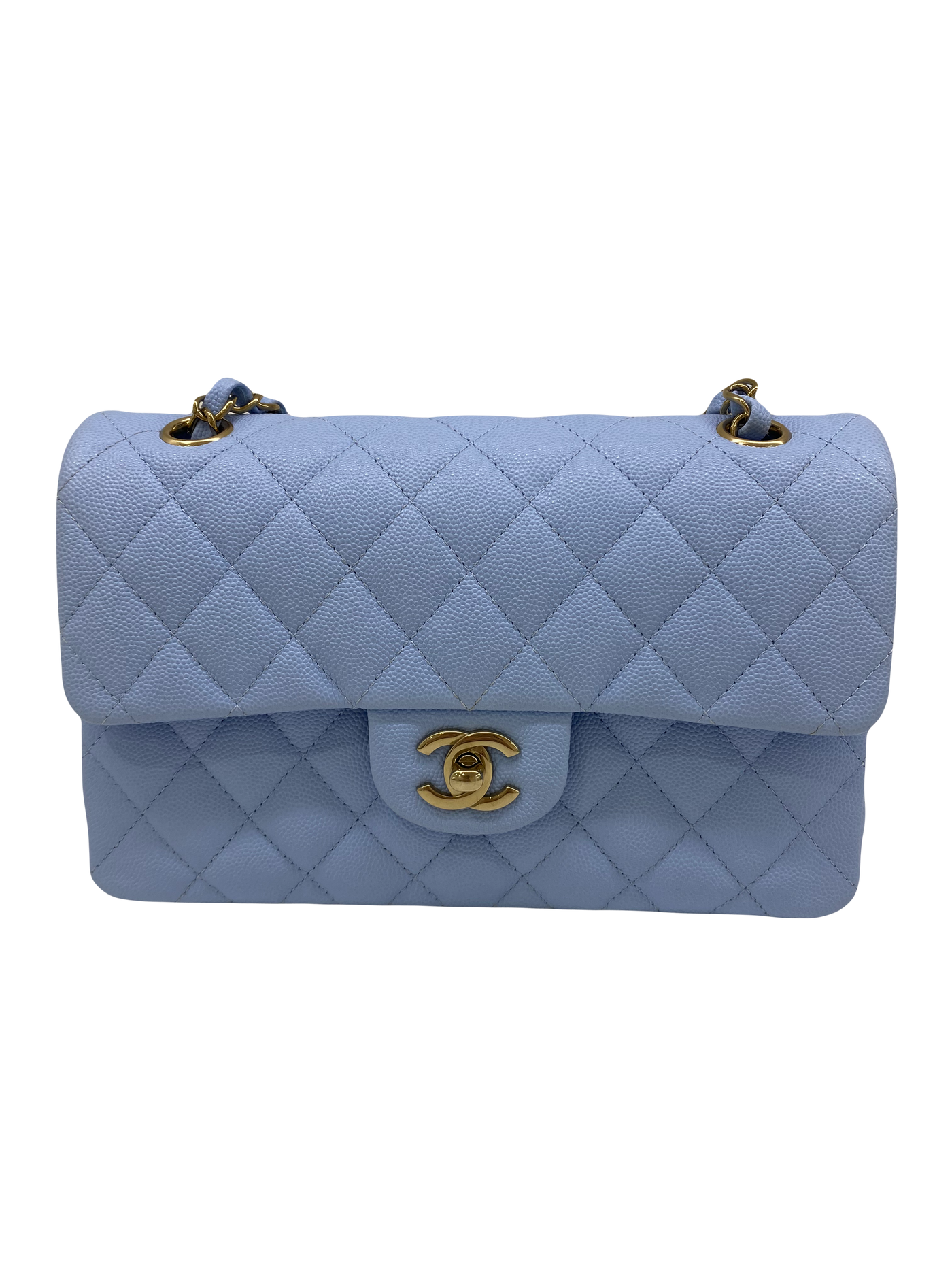 Chanel Classic Flap Small - Light blue CGHW (microchipped)