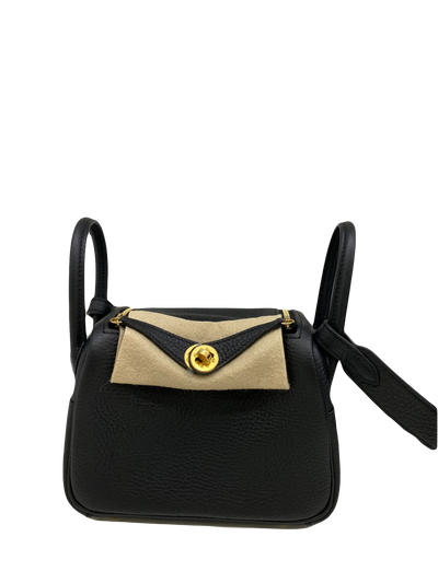 Hermes Mini Lindy Black GHW