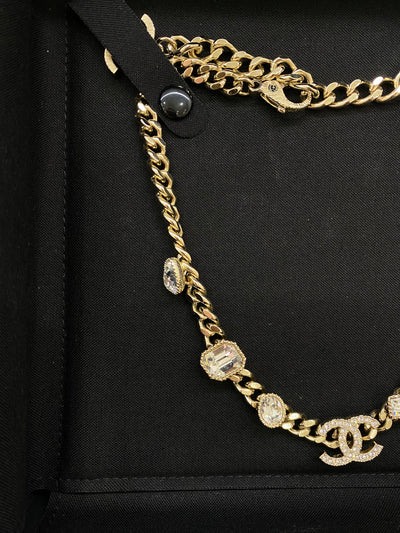 Chanel Chain Necklace with Diamonte
