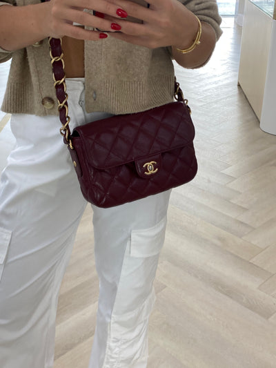 Chanel Small Flap Burgundy Caviar GHW