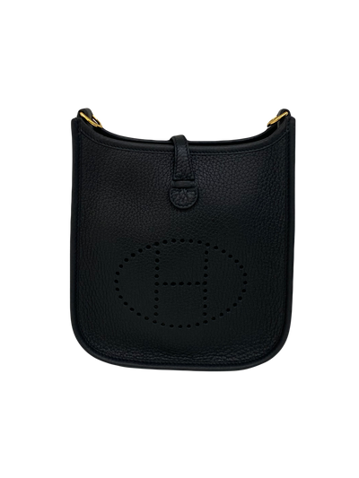 Hermes Mini Evelyne Black GHW