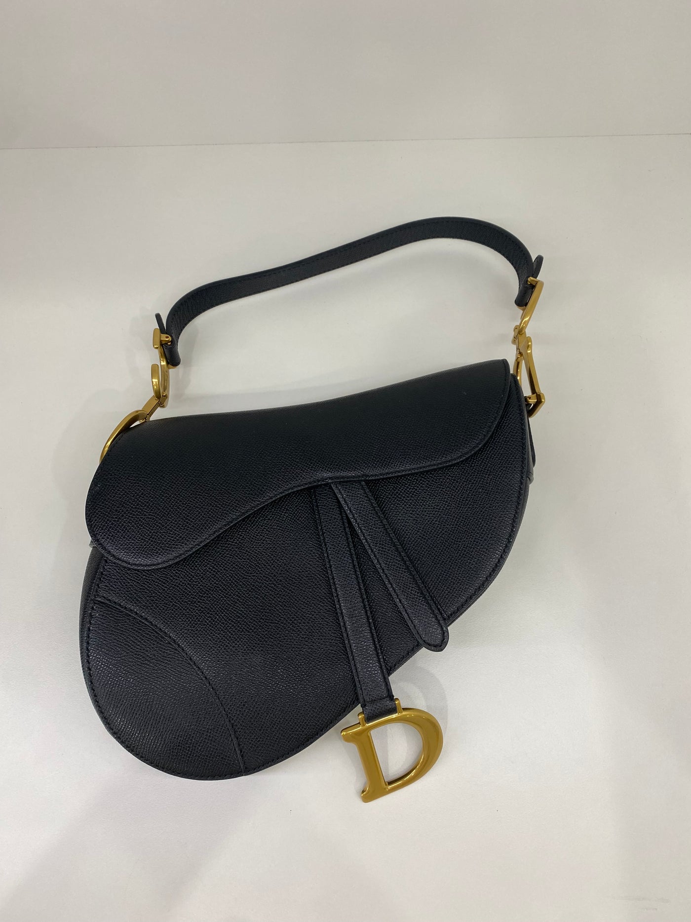 Dior Saddle Black GHW (with strap)