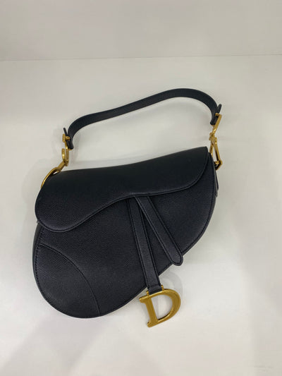 Dior Saddle Black GHW (with strap)