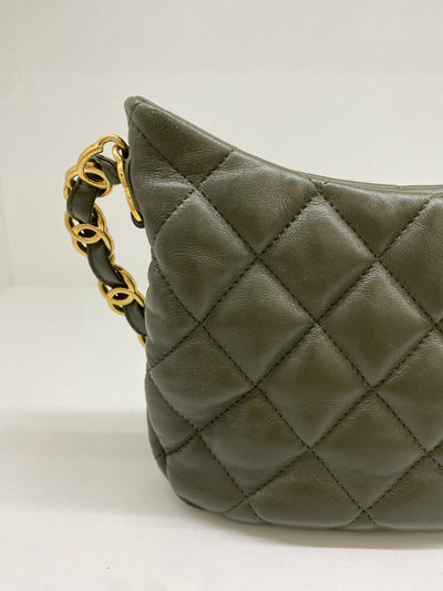 Chanel Hobo Olive Bag GHW