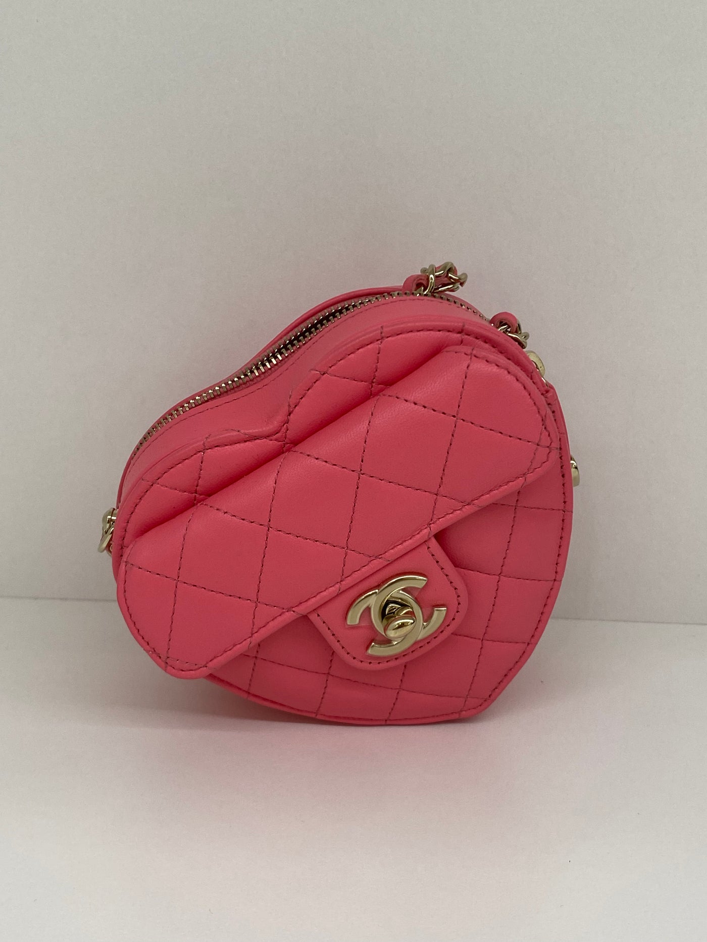 Chanel Heart Bag Small Pink