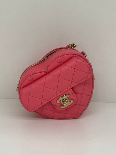 Chanel Heart Bag Small Pink