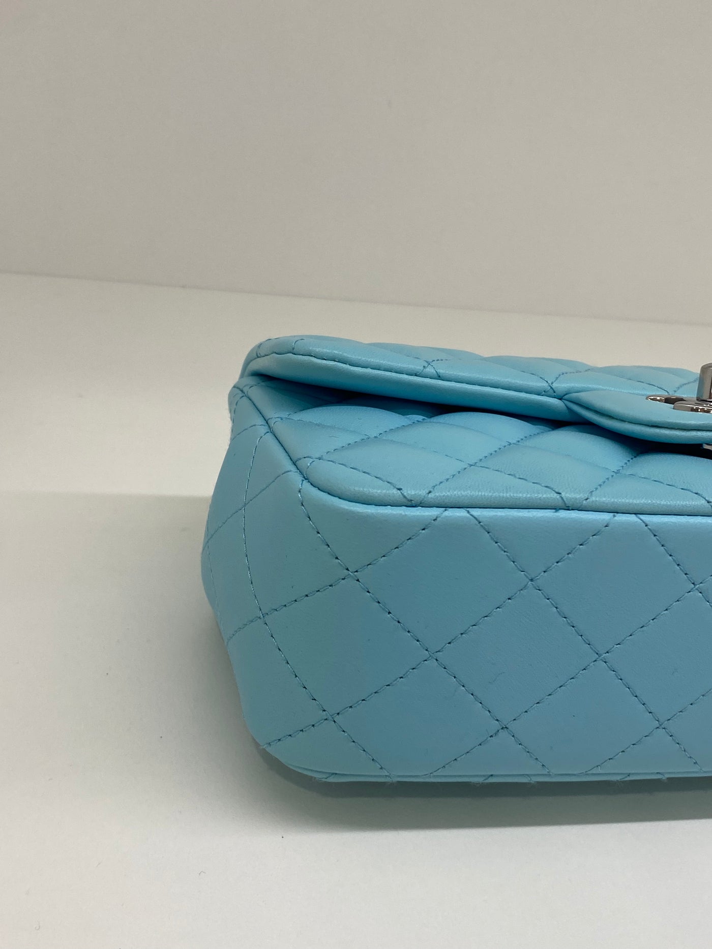 Chanel Mini Classic Flap - Light Blue SHW