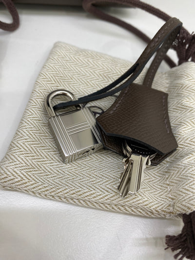 Hermes Kelly 25 Sellier Epsom Ecorce PHW