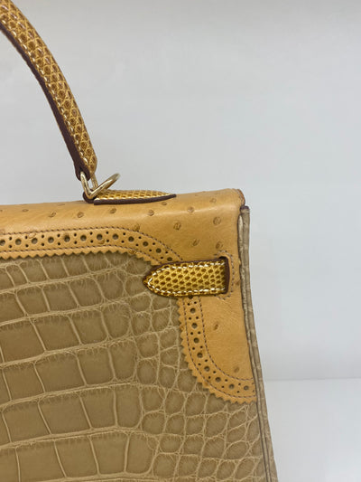 Hermes Kelly 32 Limited Edition - Ghillies, Lizard, Ostrich & Alligator 2012