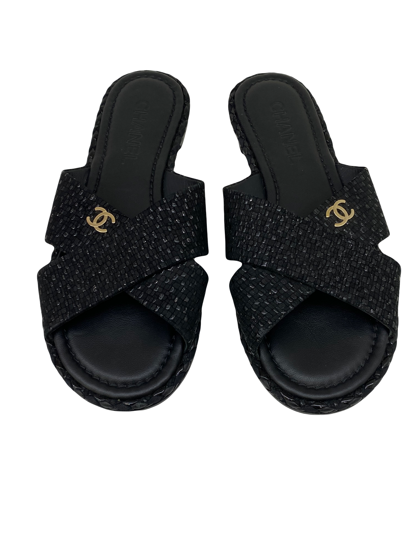 Chanel Black Crossover sandals - Size 39