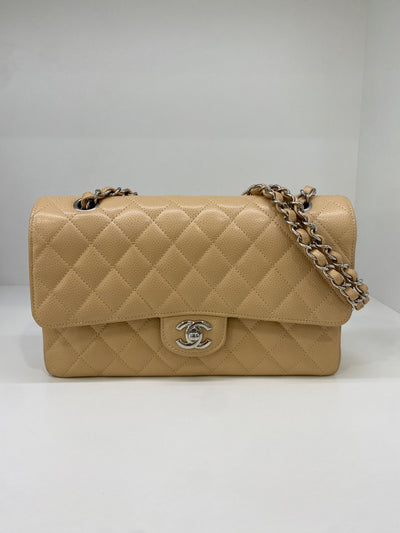 Chanel Classic Flap Medium Beige SHW