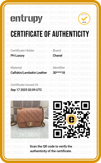 Chanel Mini Square Flap Brown Lambskin GHW