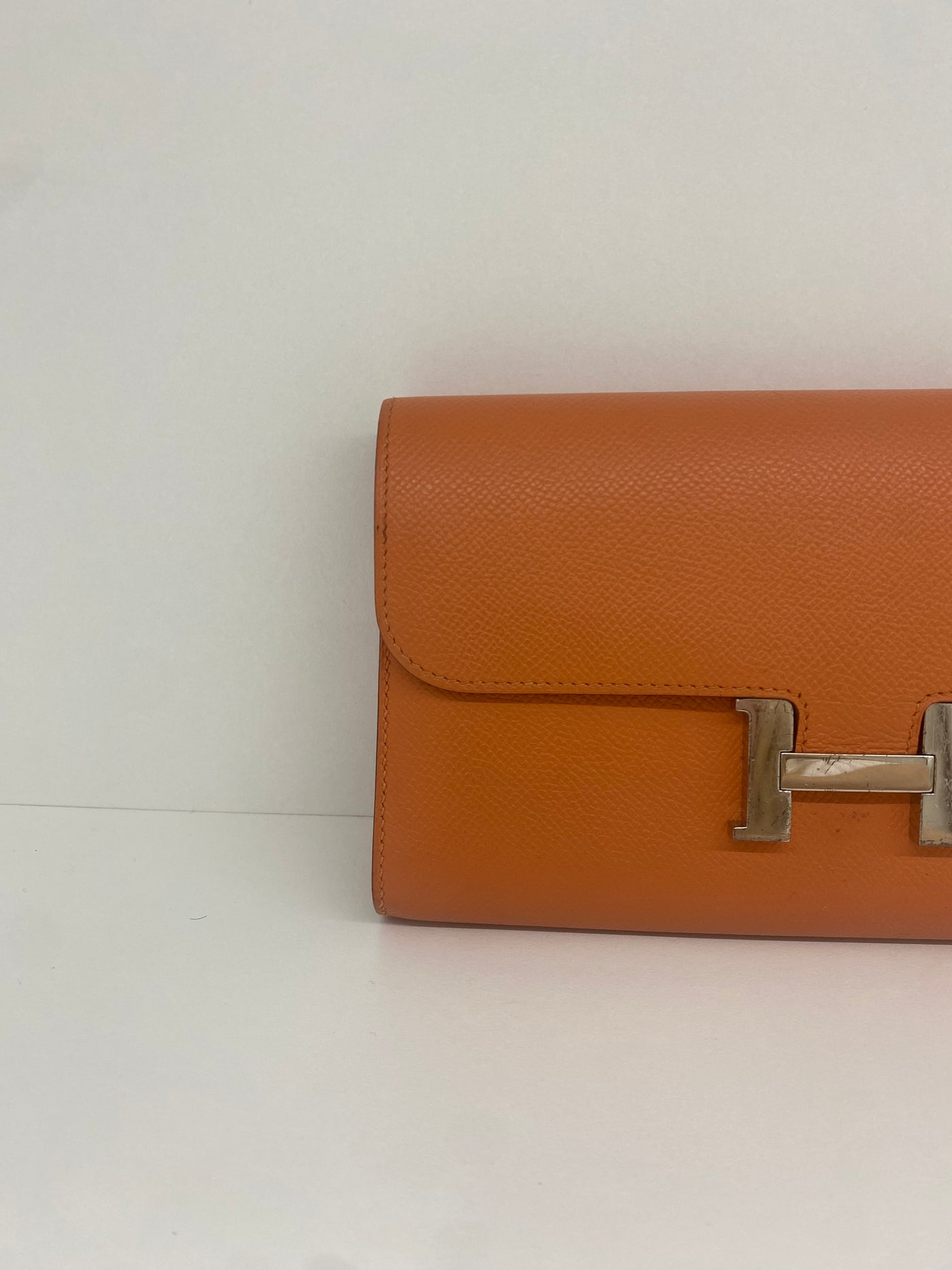 Hermes Constance Long Wallet - Orange PHW