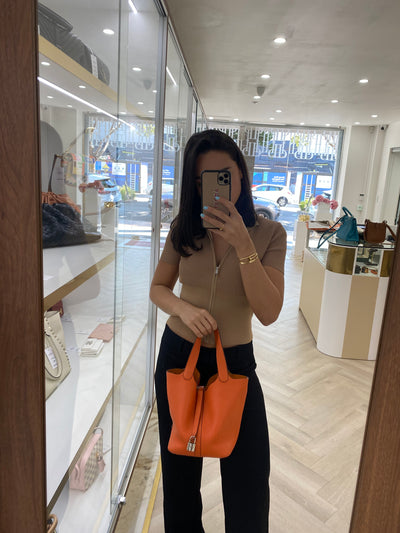 Hermes Picotin 22 Orange Poppy PHW