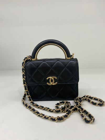 Chanel Coin Purse with Strap- Black