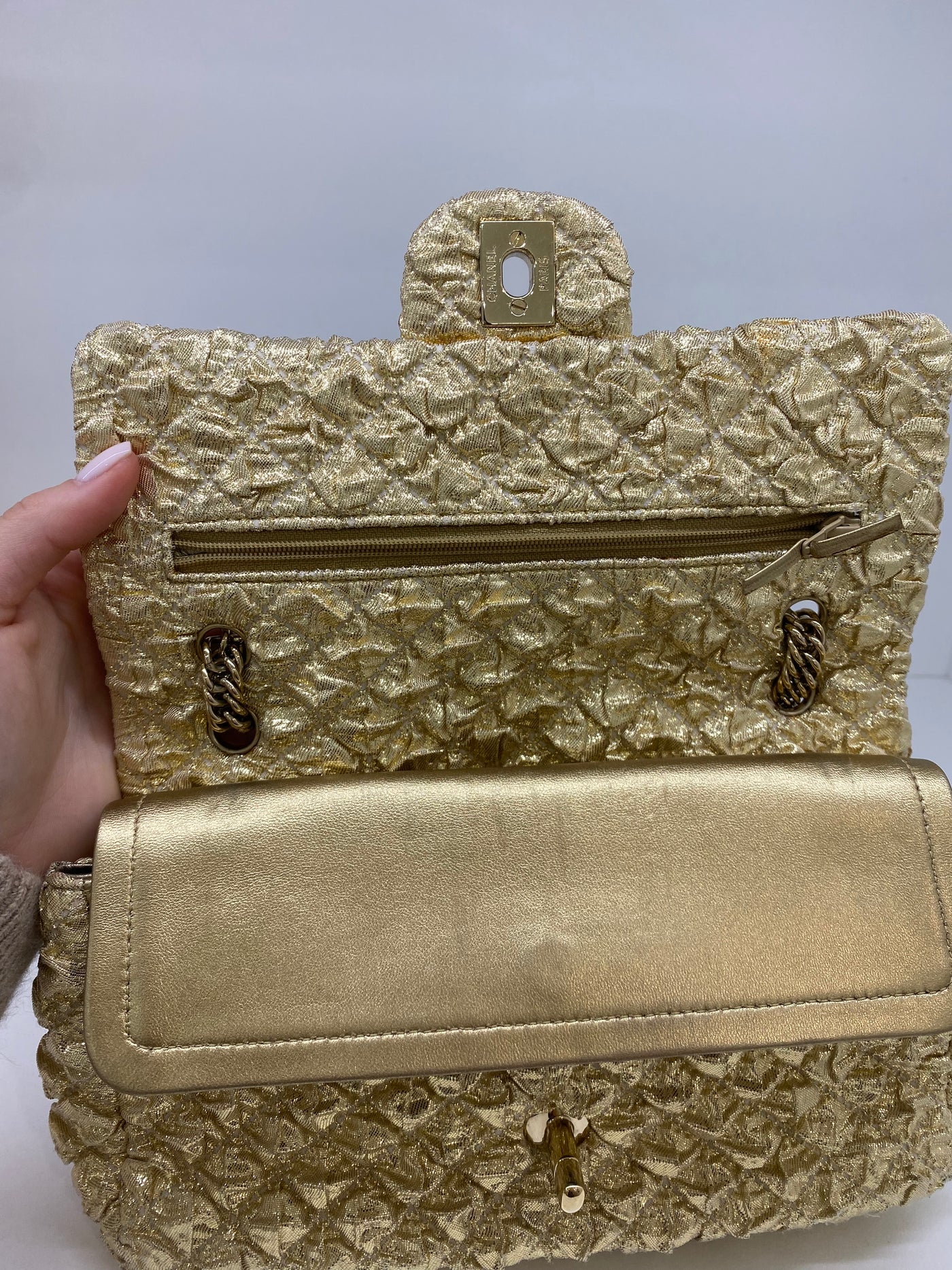 Chanel Flap Metallic Gold GHW