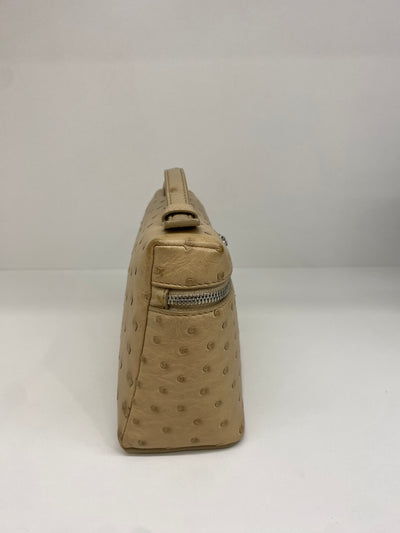 Loro Piana L19 Pouch Ostrich Beige SHW