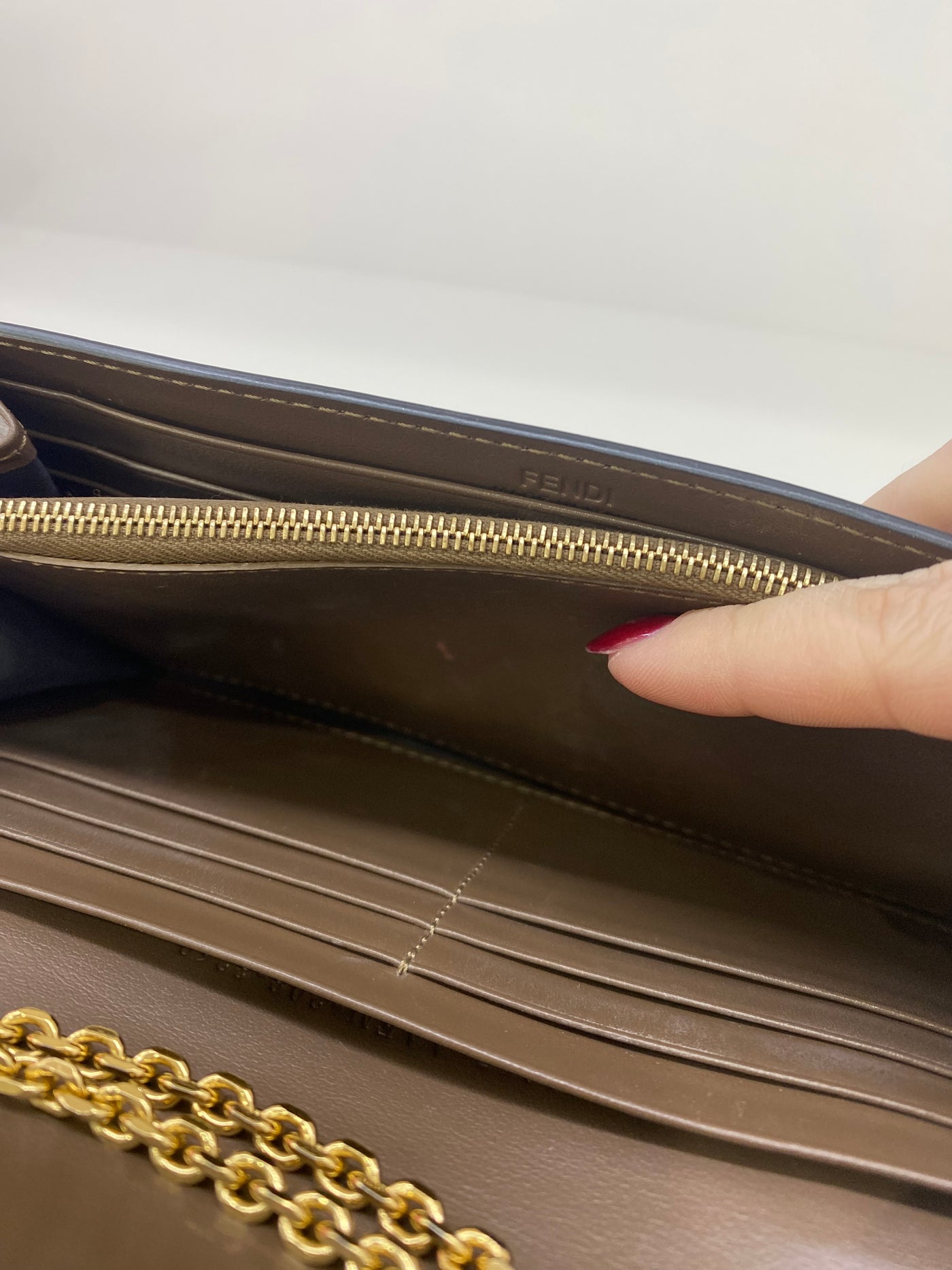 Fendi Continental With Chain