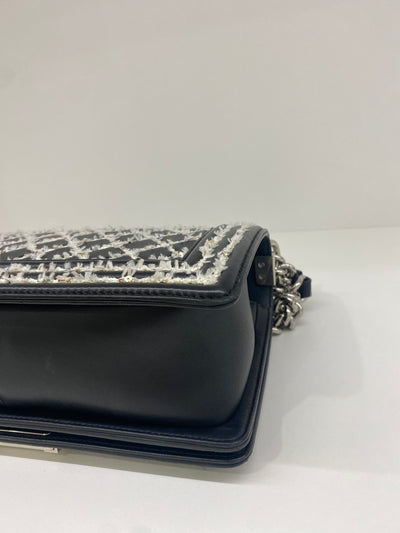 Chanel Boy Bag Medium - Black Sequin SHW (series 24)