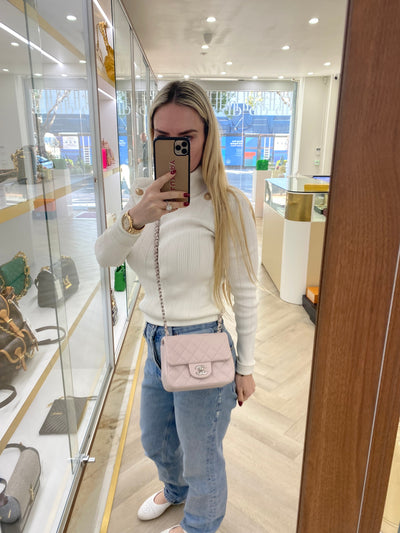 Chanel Classic Flap Square Mini Lilac SHW