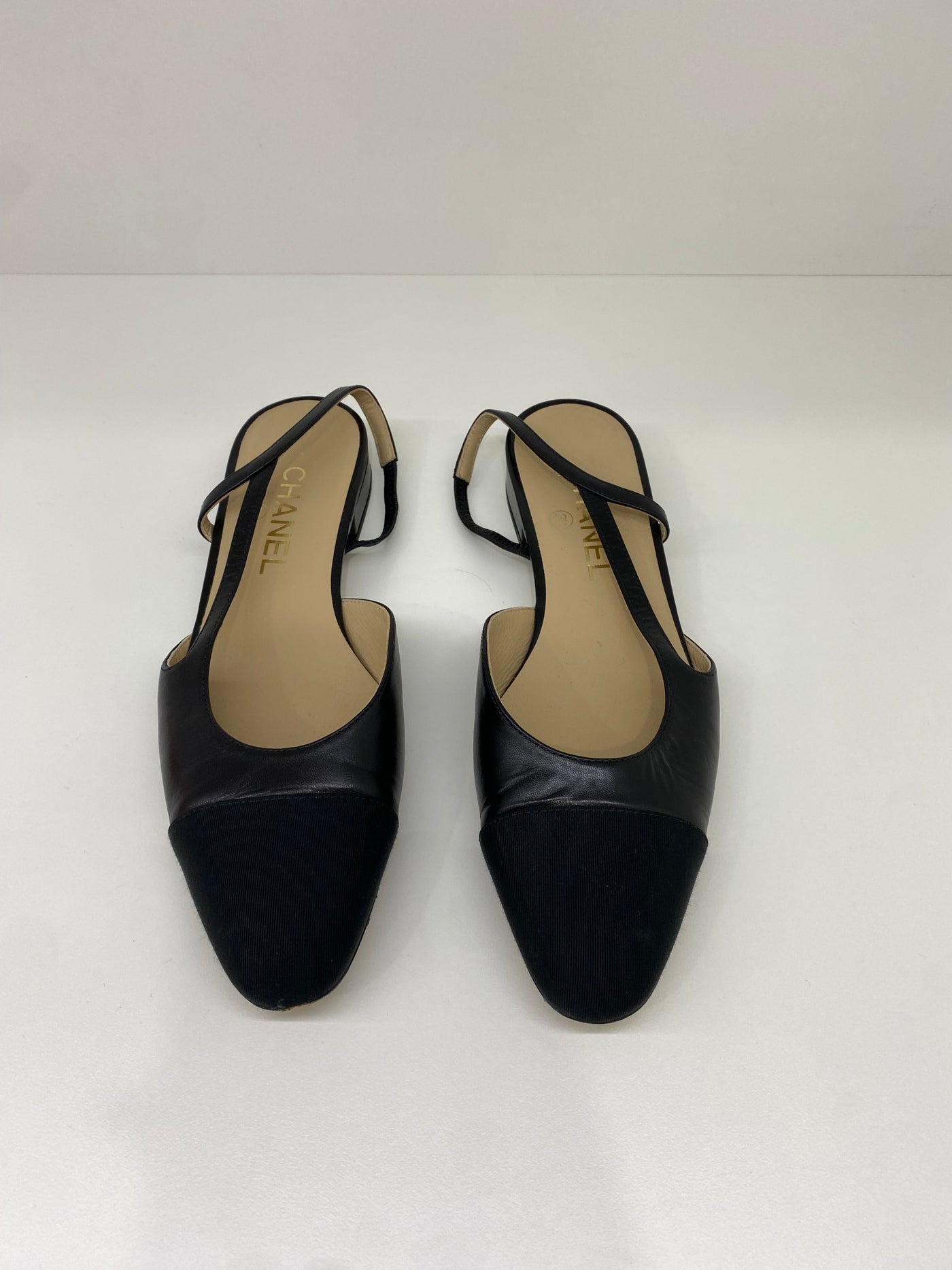 Chanel Slingback Classic Black Size 38