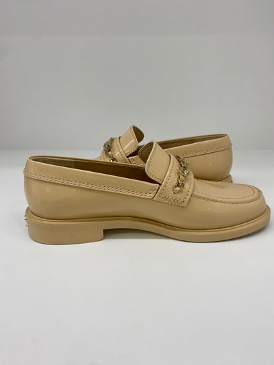 Chanel Beige Leather Moccasians 40C
