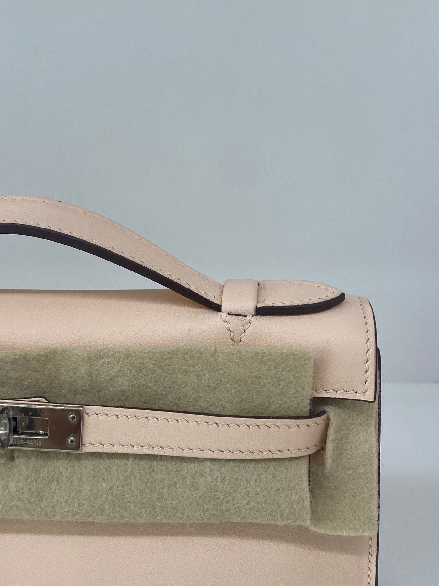 Hermes Kelly Pochette Rose Elegantine PHW