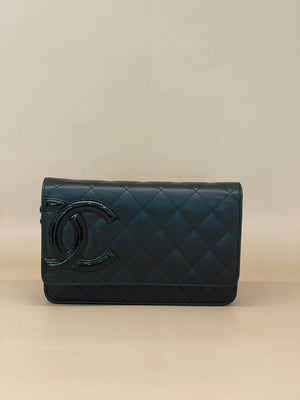 Chanel WOC Black With Patent CC