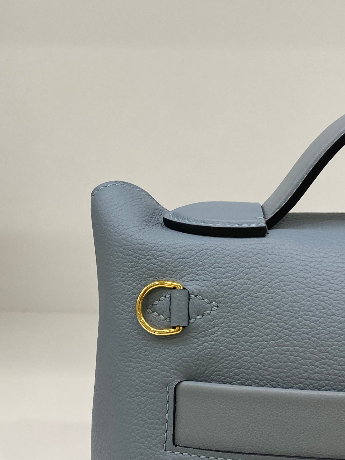 Hermes 2424 Mini - Bleu Lin GHW