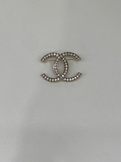 Chanel CC Diamante Brooch