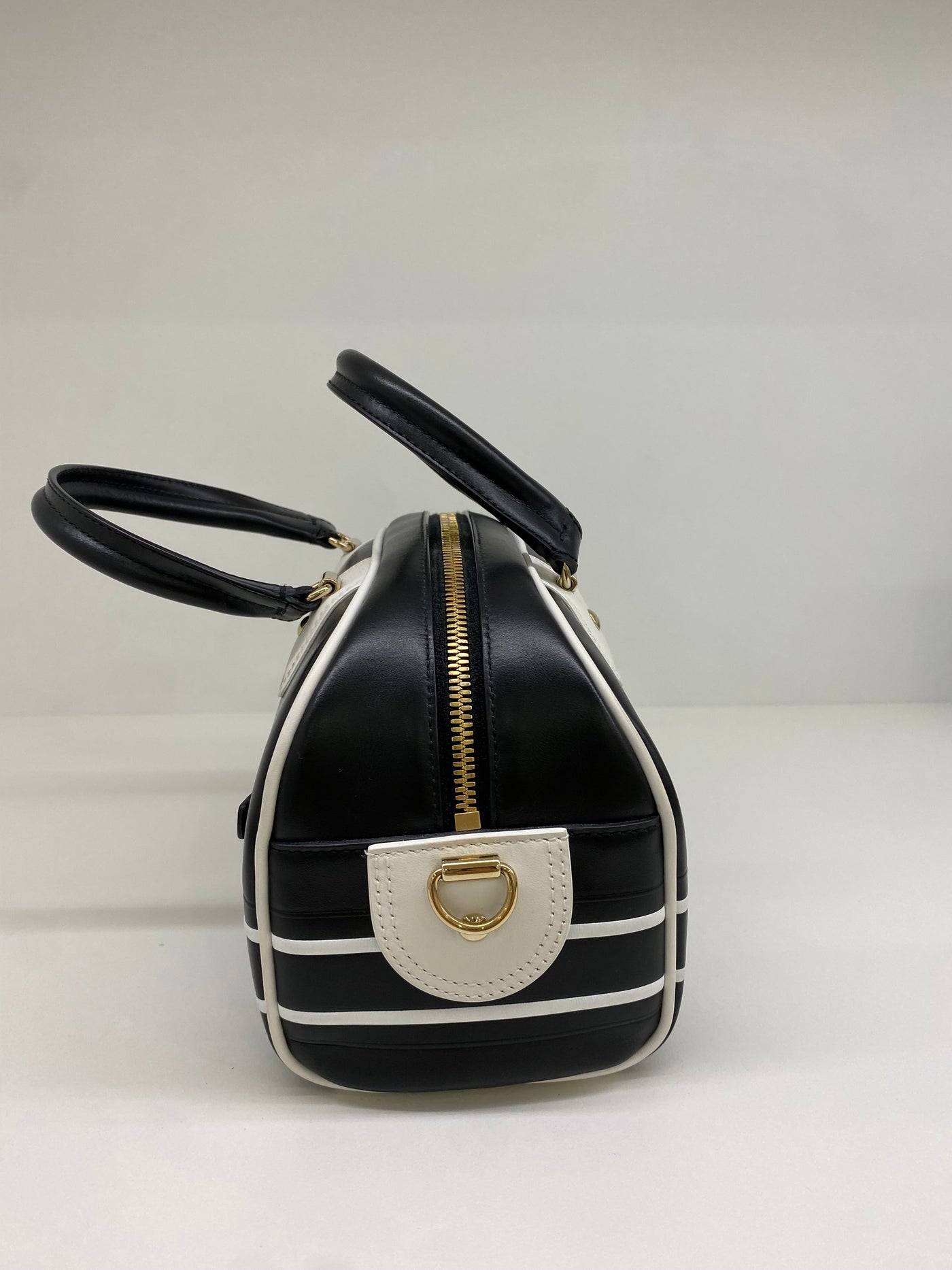 Christian Dior Bowling Bag - White & Black