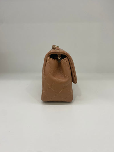 Chanel Mini Square Flap Brown Lambskin GHW