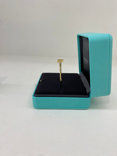 Tiffany & Co. T Diamond Wire Bracelet Yellow Gold size Small