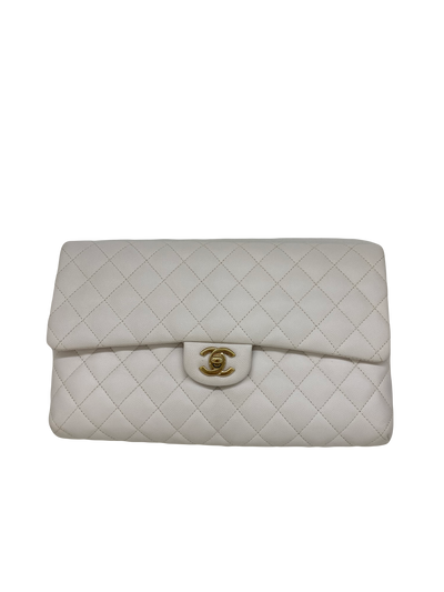 Chanel Clutch Off-White GHW